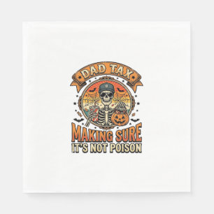 Serviette En Papier Taxe Papa Drôle Halloween Squelette Bonbons_1