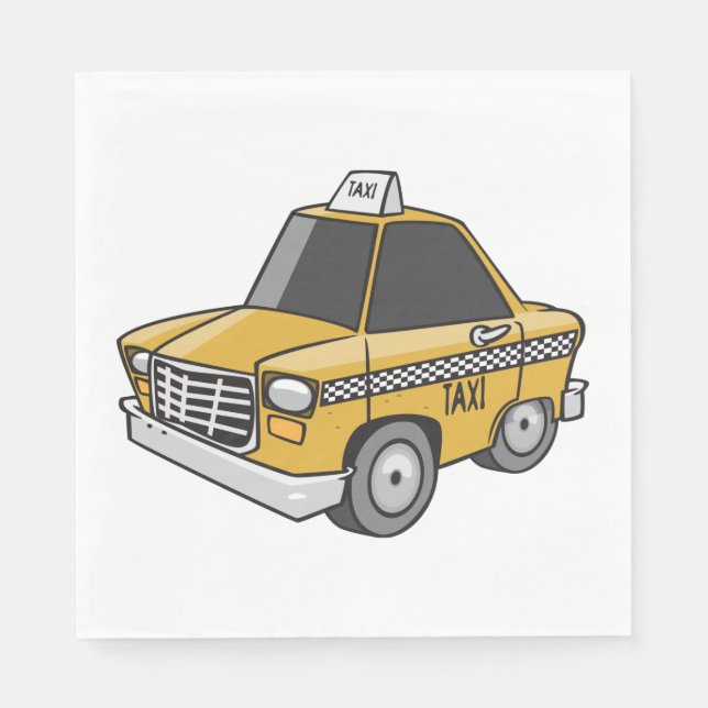 Serviette En Papier Taxi jaune (Devant)
