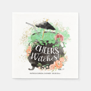 Serviette En Papier Tchin Sorcières Cocktail Halloween Enterrement de