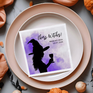 Serviette En Papier Tchin Sorcières Halloween Enterrement de Vie de Je