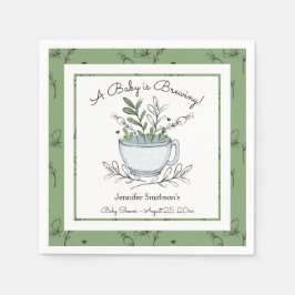 Serviette En Papier Tea Cup Tea Party Baby shower serviettes