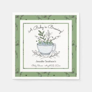 Serviette En Papier Tea Cup Tea Party Baby shower serviettes