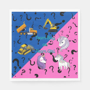 Serviette En Papier Team Boy vs Team Girl Équipement Lourd vs Unicorns