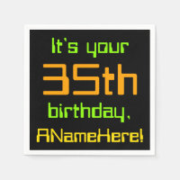 Techie 35th Birthday Paper Napkins