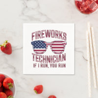 Technicien de feux d'artifice 4 juillet drôle Usa