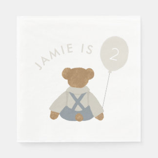 Serviette En Papier Teddy Bear Pique-nique Baby Anniversaire