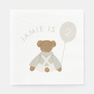 Serviette En Papier Teddy Bear Pique-nique bébé Invitation d'anniversa