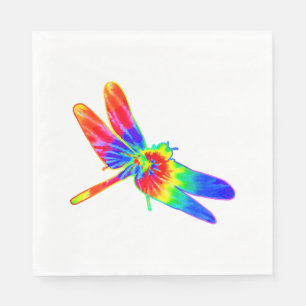 Serviette En Papier Tee de dragonfly Dye arc-en-ciel