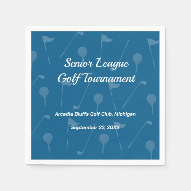 Serviette En Papier Tee Off in Style - Golf Party Tableware (Devant)