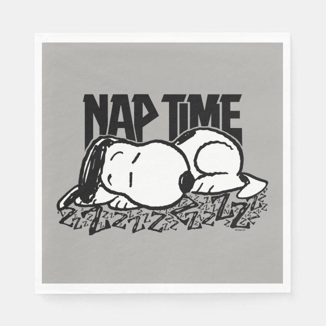 Serviette En Papier Tee - shirt | Snoopy Nap Time (Devant)