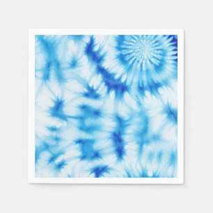 Serviette En Papier Teinture à tarte blanche bleue
