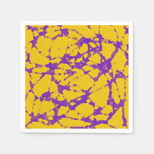Serviette En Papier Teinture à tarte violette et jaune (Devant)