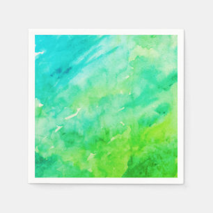 Serviette En Papier Teinture d'aquarelle Abstraite Neon