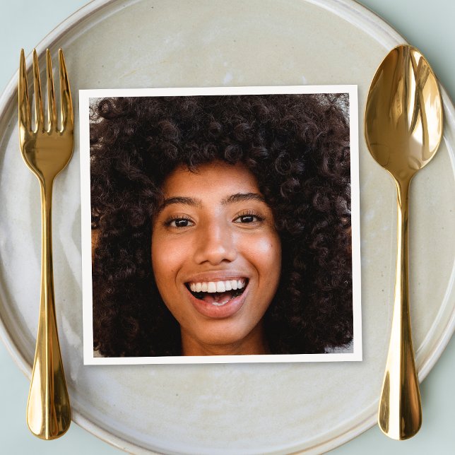 Serviette En Papier Téléchargement de la photo Selfie | Votre Fun Face (Créateur téléchargé)
