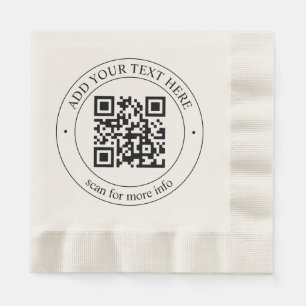 Serviette En Papier Téléchargez votre propre code QR et votre texte pe