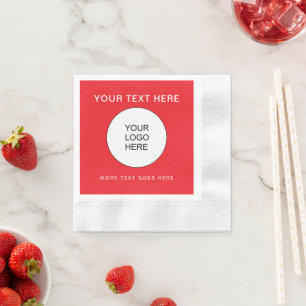 Serviette En Papier Téléchargez Votre Propre Logo Noël Rouge Coined Co