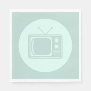 Serviette En Papier Télévision Retro COULEUR PERSONNALISÉE Télévision 