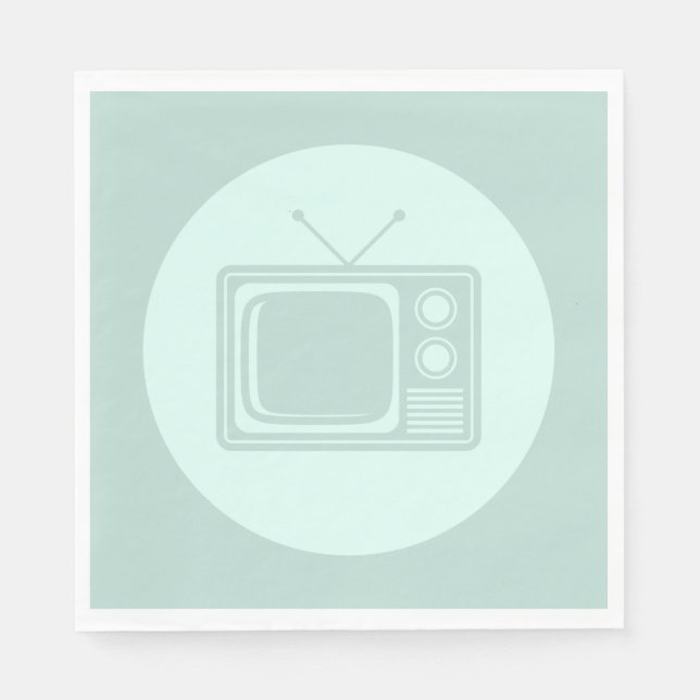 Serviette En Papier Télévision Retro COULEUR PERSONNALISÉE Télévision  (Devant)