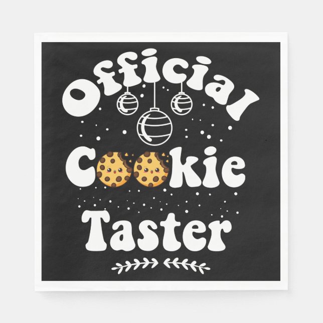 Serviette En Papier Témoignage officiel Amateurs de biscuits Noël (Devant)