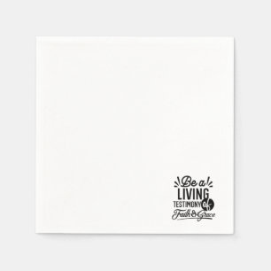 Serviette En Papier Témoignage Vivant Citation Biblique Motivation Chr