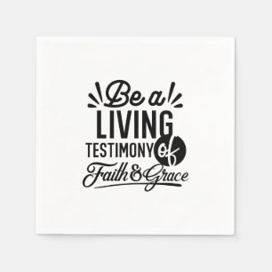 Serviette En Papier Témoignage Vivant Citation Biblique Motivation Chr