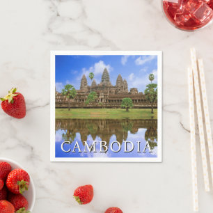 Serviette En Papier Temple d'Angkor Wat   Kampuchea, Cambodge