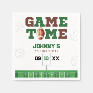 Serviette En Papier Temps de jeu Football américain Anniversaire