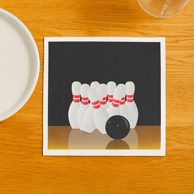 Serviette En Papier Ten Pin Bowling Strike (Créateur téléchargé)