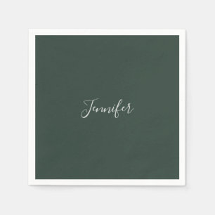Serviette En Papier Tendance Celtique Vert Gris Moderne Ajouter Votre