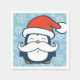 Serviette En Papier Tendance de la moustache de pingouin de Noël (Devant)