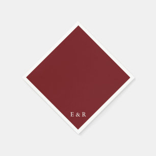 Serviette En Papier Tendance des couleurs solides rouges Merlot