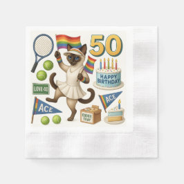 Serviette En Papier Tennis 50e anniversaire pour les Amoureux de les c