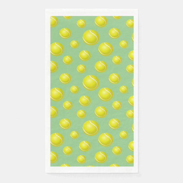 Serviette En Papier Tennis Balls Design Serviette Invitée (Devant)