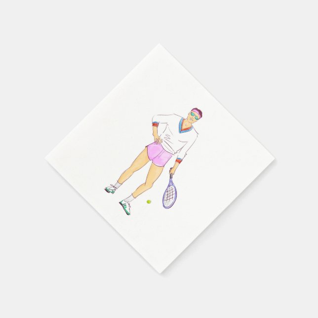 Serviette En Papier Tennis Chic (Coin)