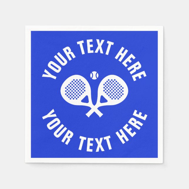 Serviette En Papier Tennis de padel personnalisé (Devant)
