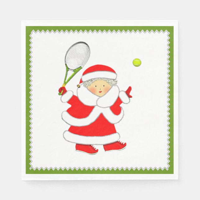 Serviette En Papier Tennis de vacances (Devant)
