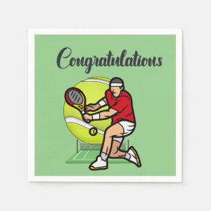 Serviette En Papier Tennis Félicitations au joueur