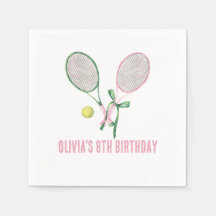 Tennis preppy plaid invitation d'anniversaire