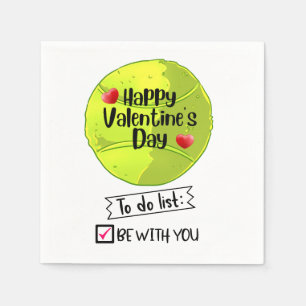 Serviette En Papier TENNIS Saint Valentin pour jouer avec amour