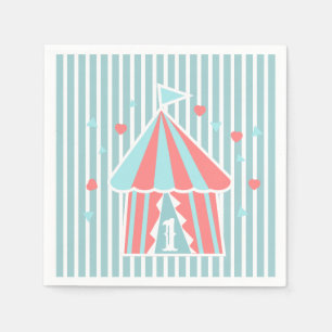 Serviette En Papier Tente de cirque mignonne pour premier anniversaire