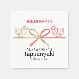 Serviette En Papier Teppanyaki japonais Steakhouse Dragon Anniversaire