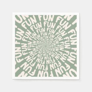 Serviette En Papier Terme amusant répétant la crème spirale citronnell