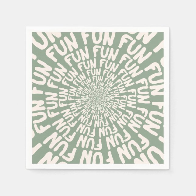 Serviette En Papier Terme amusant répétant la crème spirale citronnell (Devant)