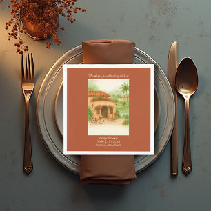 Serviette En Papier Terracotta Hacienda espagnole Destination Mariage