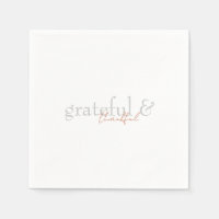 Terracotta moderne et vert Grateful Thankful II