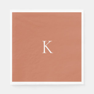 Serviette En Papier Terracotta personnalisé déjeuner initial Napkins
