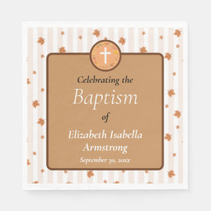Serviette En Papier Terracotta Terre Tone Autumnal Wreath Fall Baptism