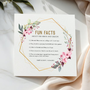 Serviette En Papier Terrarium Moderne Faits Amusants Floraux Rose Mari