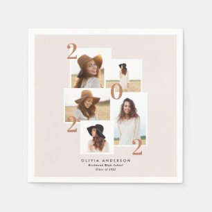 Serviette En Papier Terre cuite géométrique multiphoto moderne