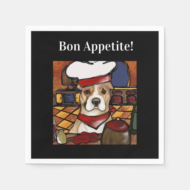 SERVIETTE EN PAPIER TERRIER AMÉRICAIN DU STAFFORDSHIRE (Devant)
